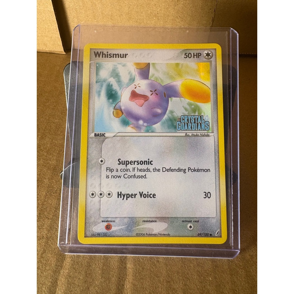 Pokemon Whismur 69/100 EX Crystal Guardians Reverse Holo Stamped 2006 Card